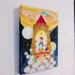 絵の世界と惑星の絵と、インスタライブと。ikkAにて【個展「しずくふたつ10滴目】