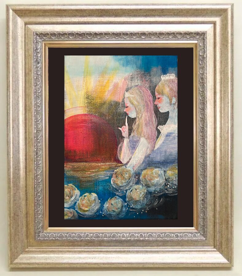絵画「しずくふたつ 070 朝日の王国」一点もの・深いご縁を感じる方へ