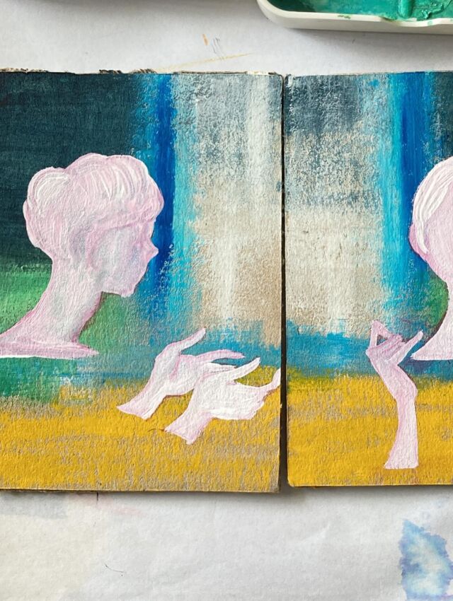 絵画　踊る女性 見る 足上げてダンスをするジョアン・ミロの炎の空間と女の